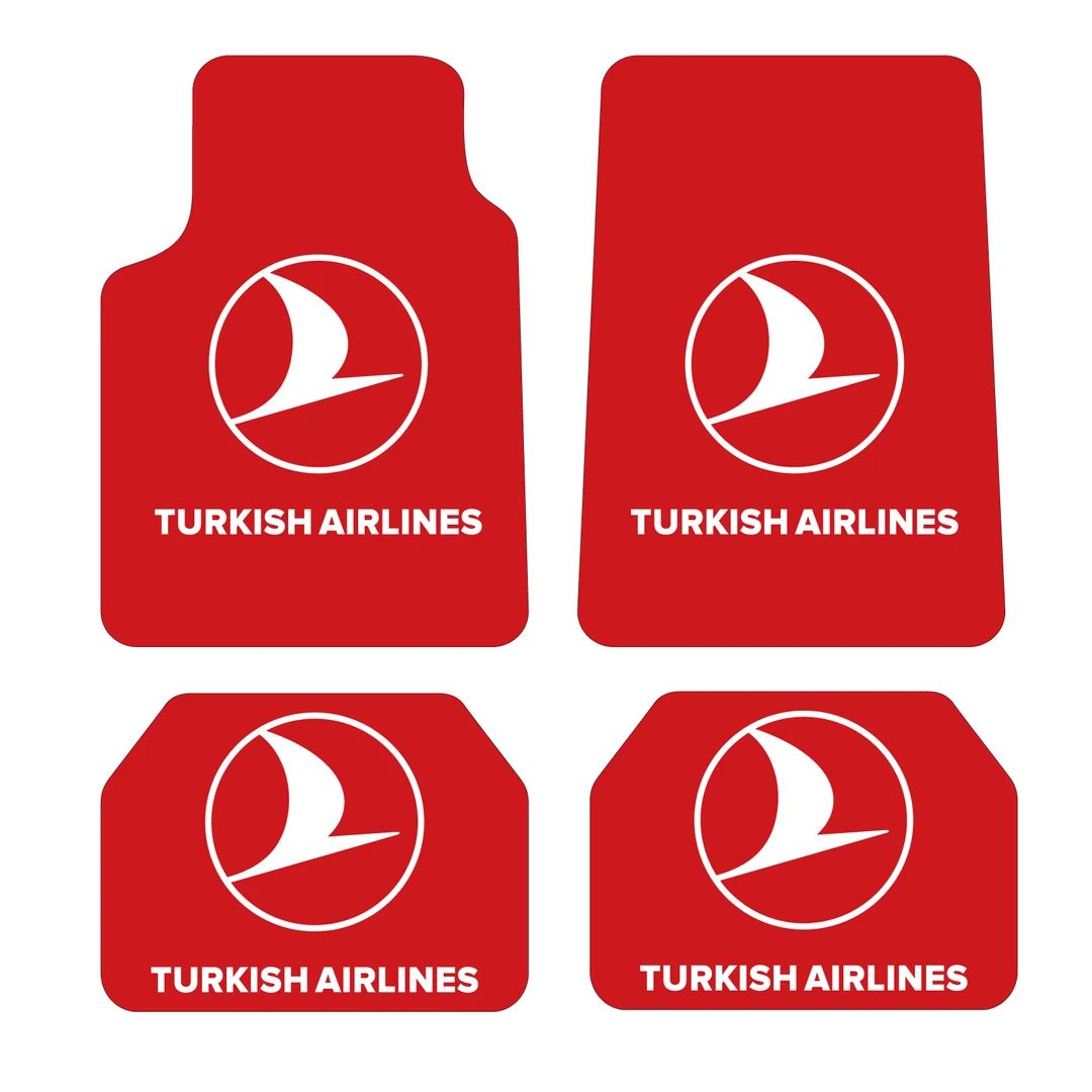 TURKISH AİRLİNES Desen Kadife Halı Paspas seti (UNİVERSAL ÖLÇÜ )