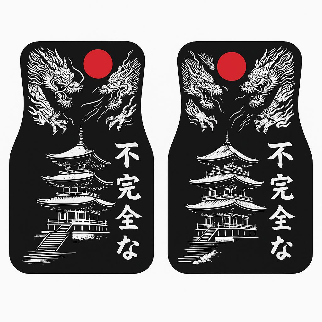 Ejderha Sarayı Desen Kadife Halı 4 lü Paspas seti