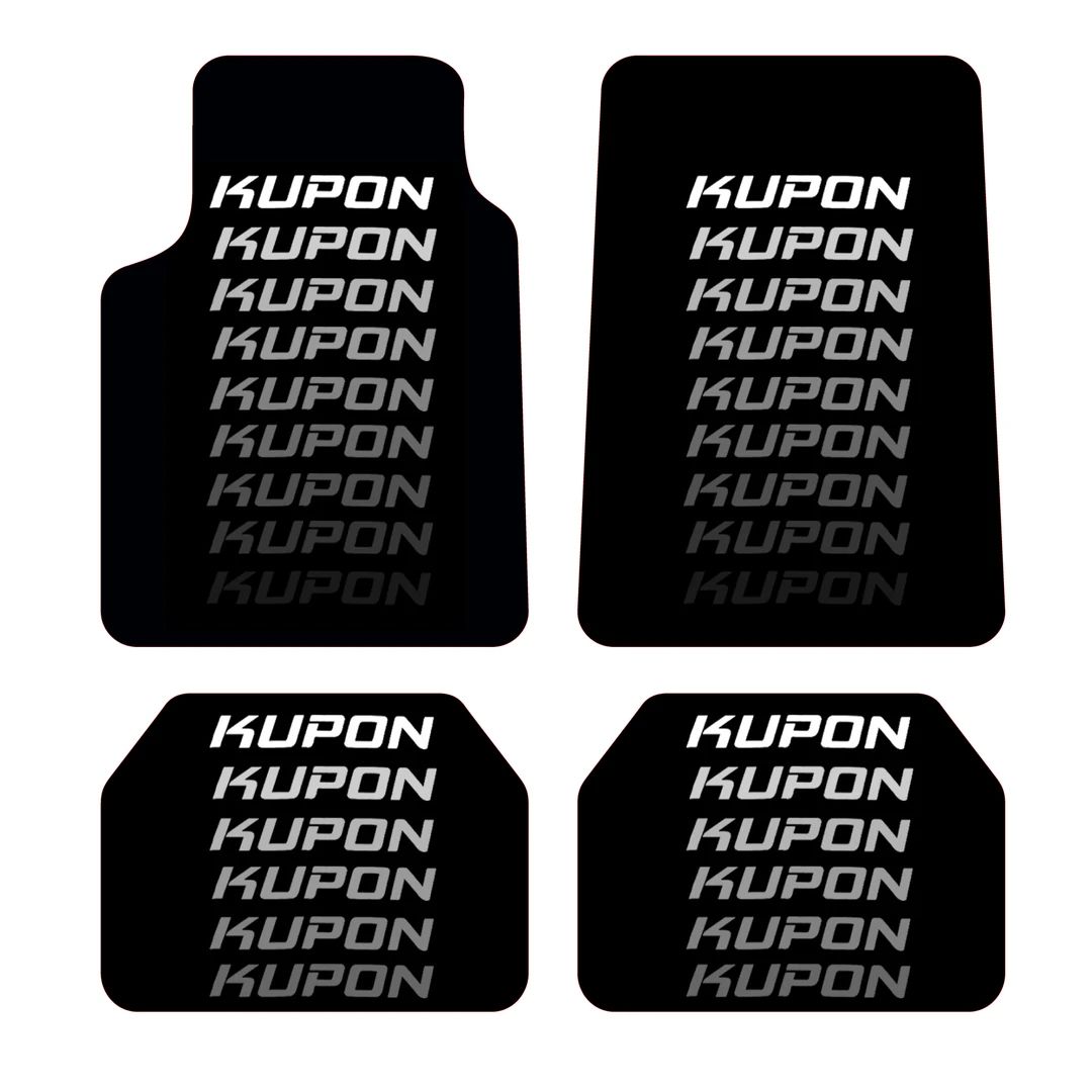 Çok Yazılı Kupon Desen Kadife Halı Paspas seti (UNİVERSAL ÖLÇÜ )