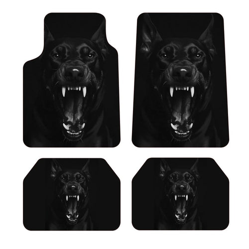 Doberman Desen Kadife Halı Paspas seti (UNİVERSAL ÖLÇÜ )