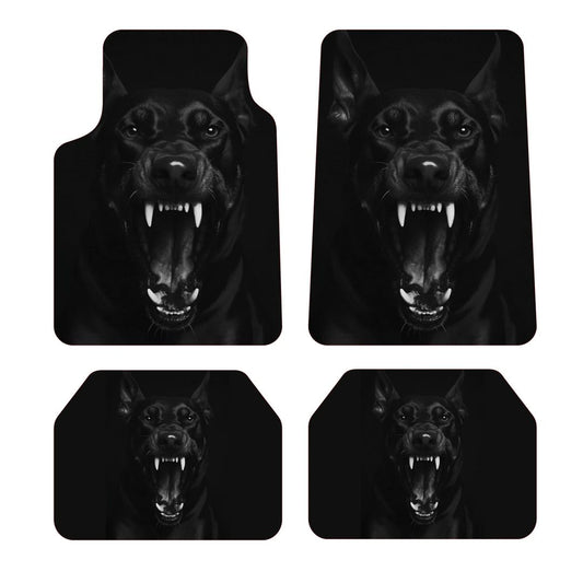 Doberman Desen Kadife Halı Paspas seti (UNİVERSAL ÖLÇÜ )